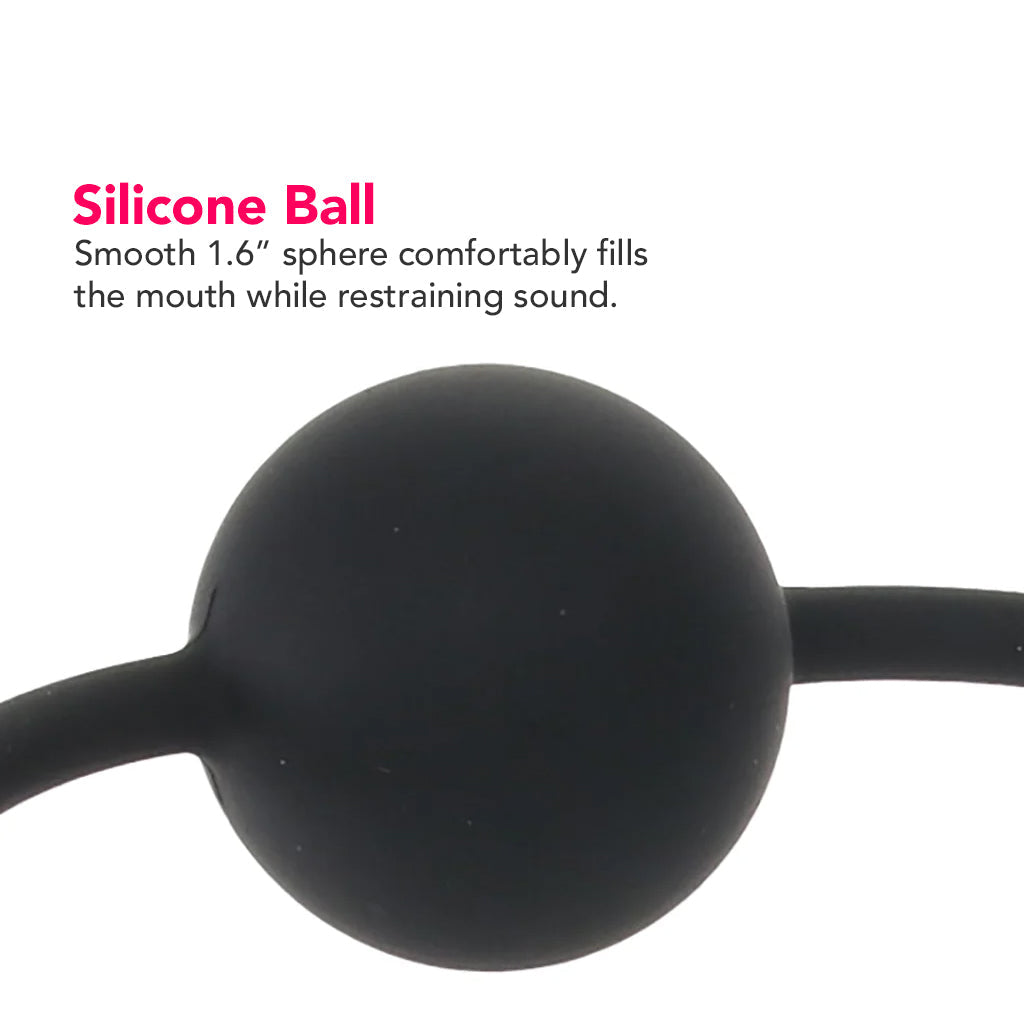 Ouch! Silicone Ball Gag in Black