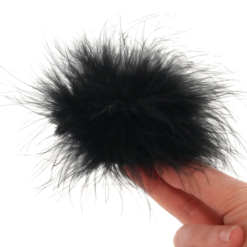 Nipple Couture Black Marabou Feather Covers - Reusable Adornments for Daring Style