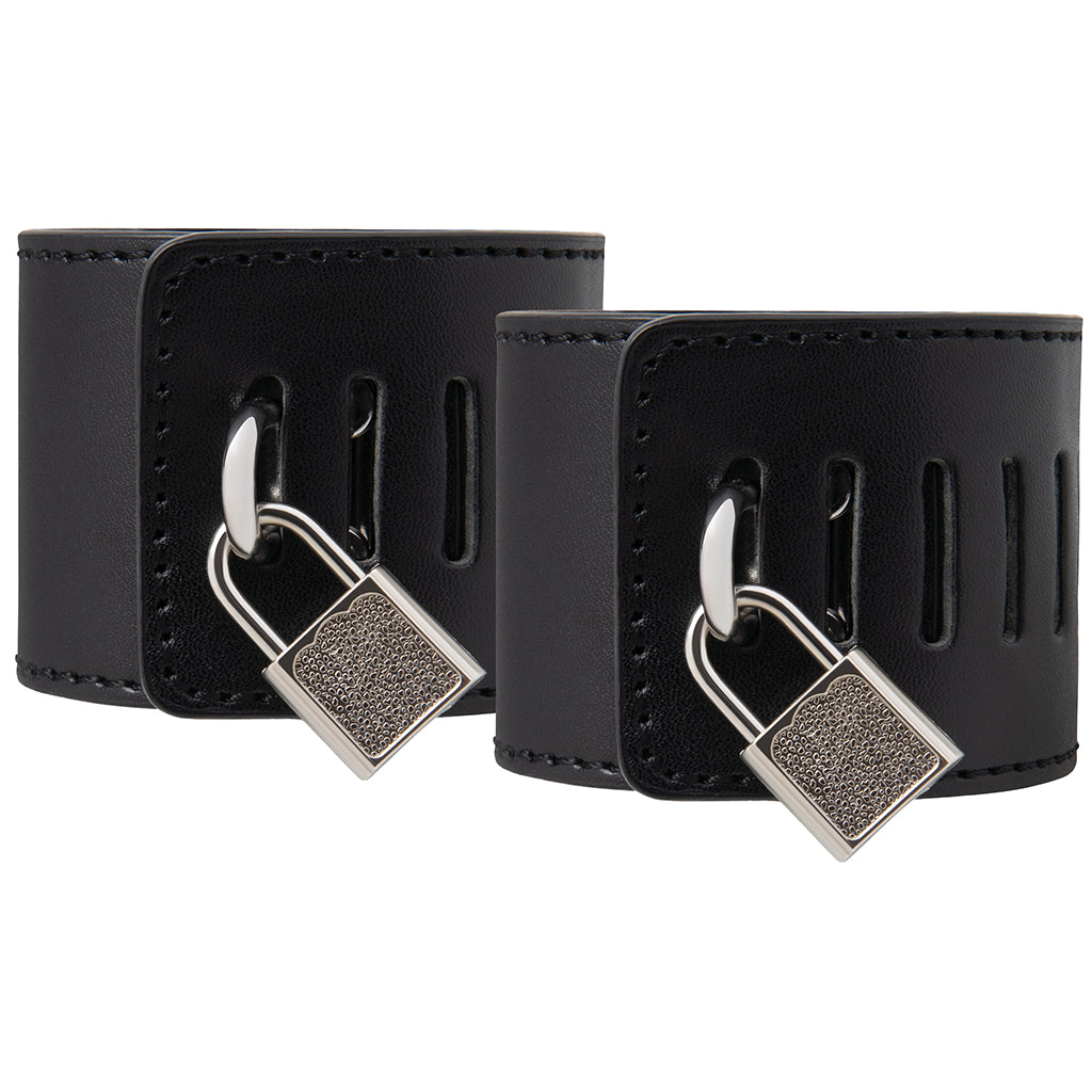Lux Fetish Elite Spreader Bar with Lockable Vegan Leather Cuffs
