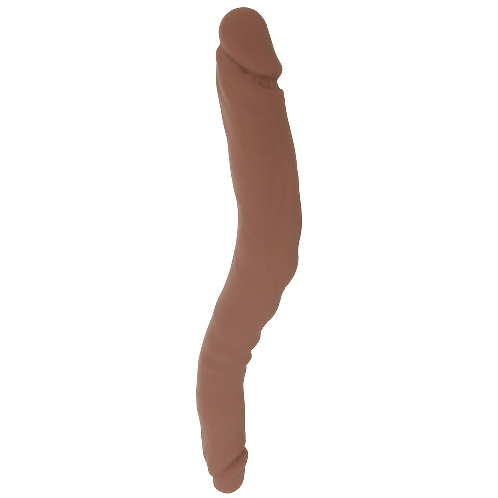 Silicone Studs Bend & Hold 12 Inch Dildo in Brown