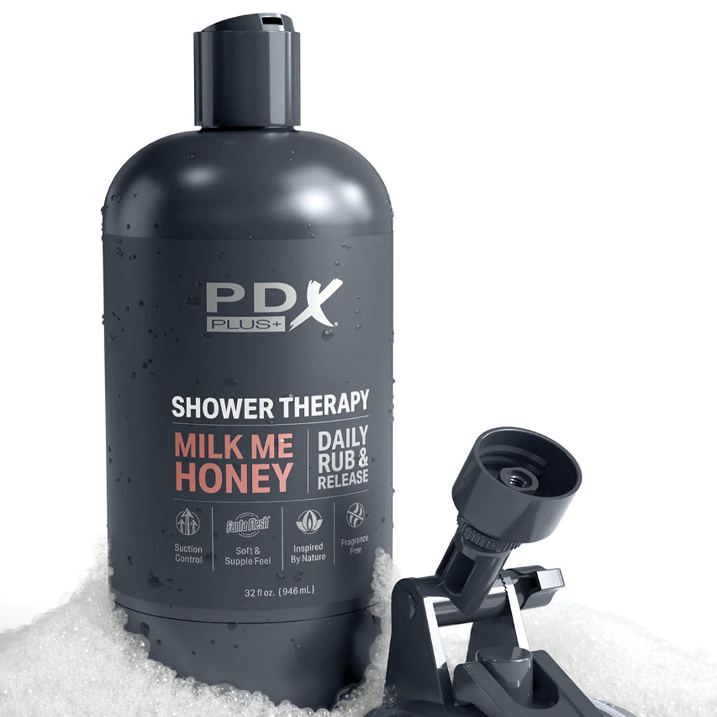 Pipedream Extreme Toyz PDX Shower Therapy Milk Me Honey Stroker in Light - Male Masturbators - HoneyHugs Canada (View 7)