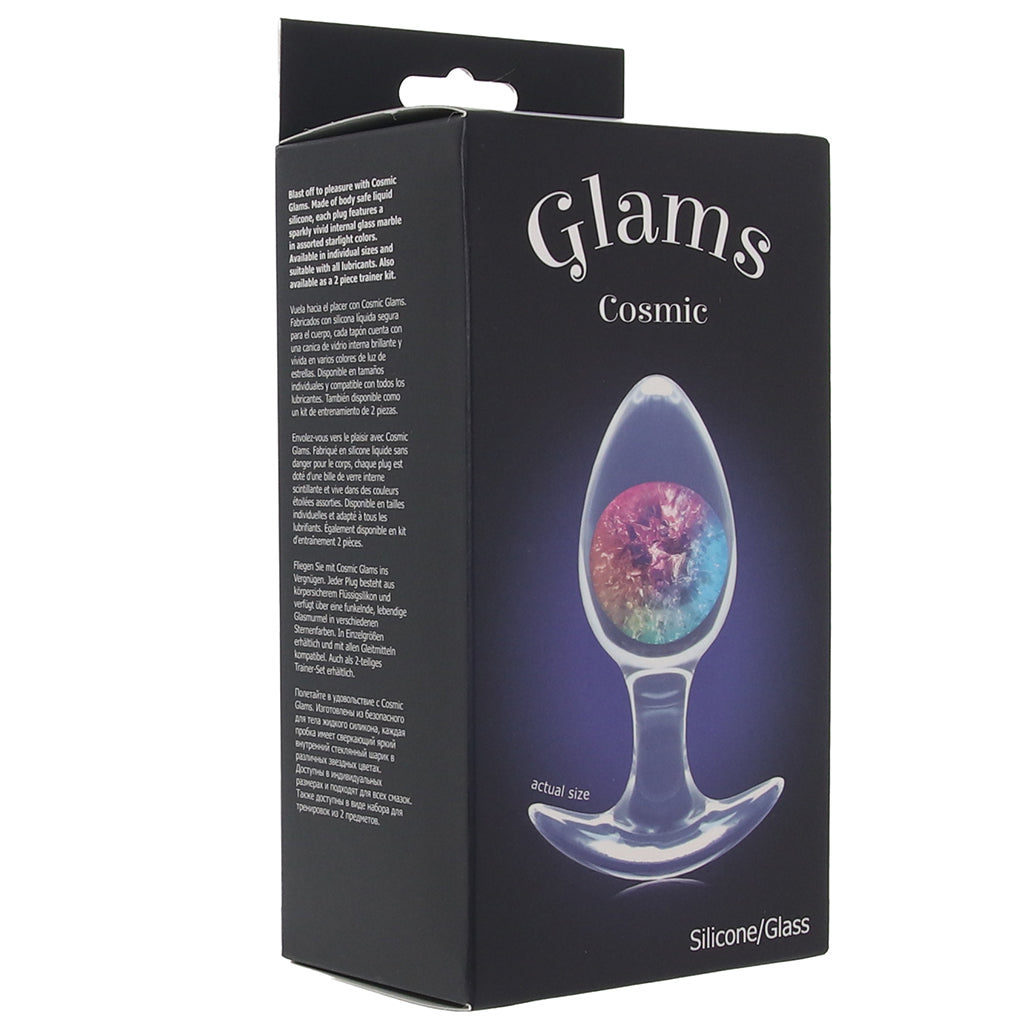 Glams Cosmic Rainbow Butt Plug in Medium