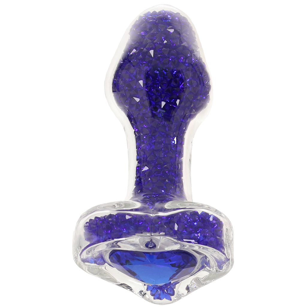 Oh My Gem Lustre Glass Butt Plug in Blue