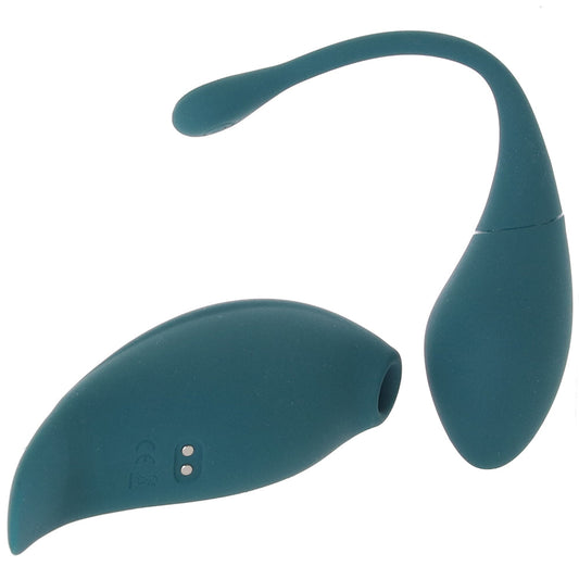 Shots Toys Twitch 2 Suction Stimulator and Egg Vibe Set in Green - Vibrators - HoneyHugs Canada