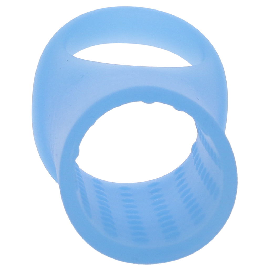 Basic Essentials Stimulation Enhancer Sleeve in Blue