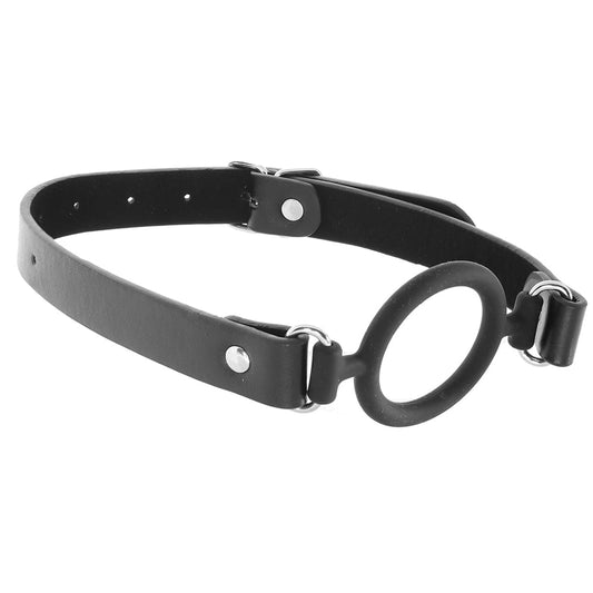 Ouch! Silicone Rigid Ring Gag in Black