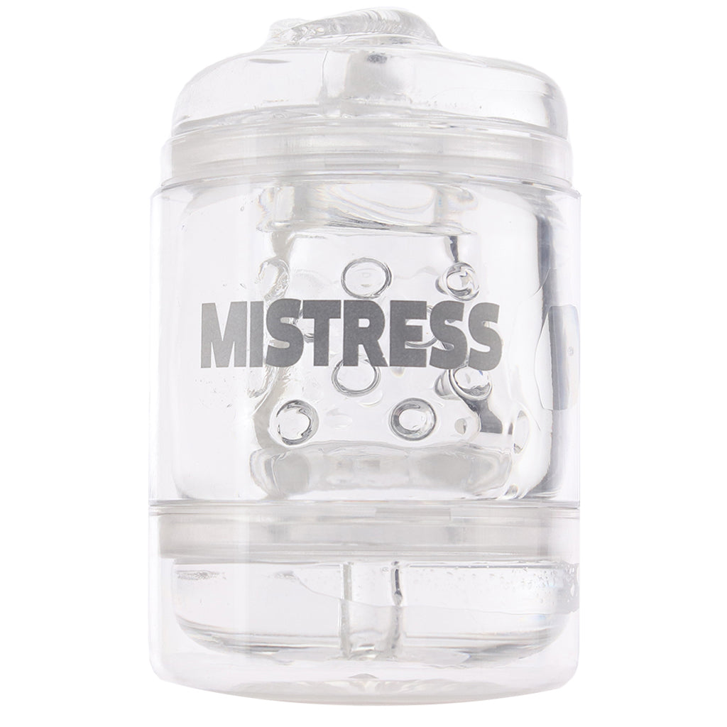XR Brands Mistress Double Shot Pussy & Ass Stroker in Clear - Male Masturbators - HoneyHugs Canada (View 5)