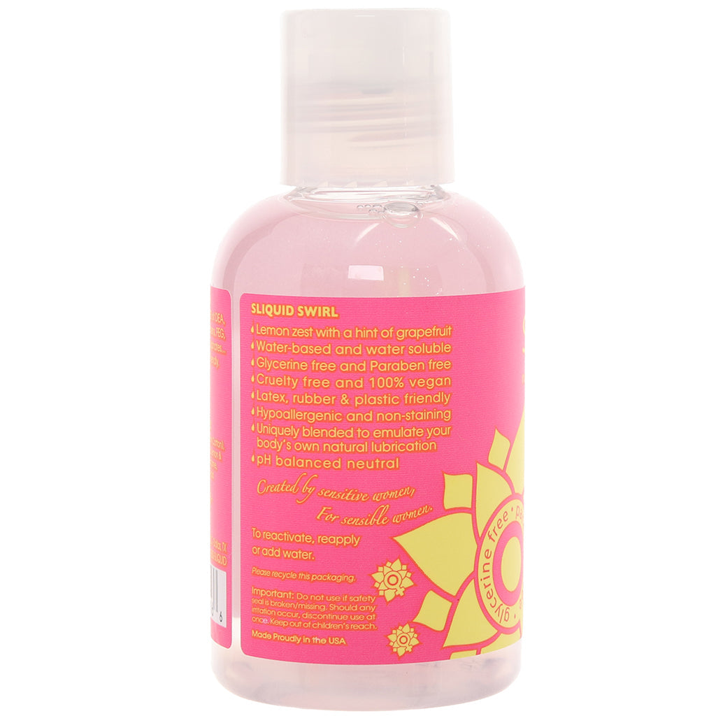 Sliquid Swirl Pink Lemonade Flavored Lube - Natural, Vegan, Oral & Toy Safe 4.2oz