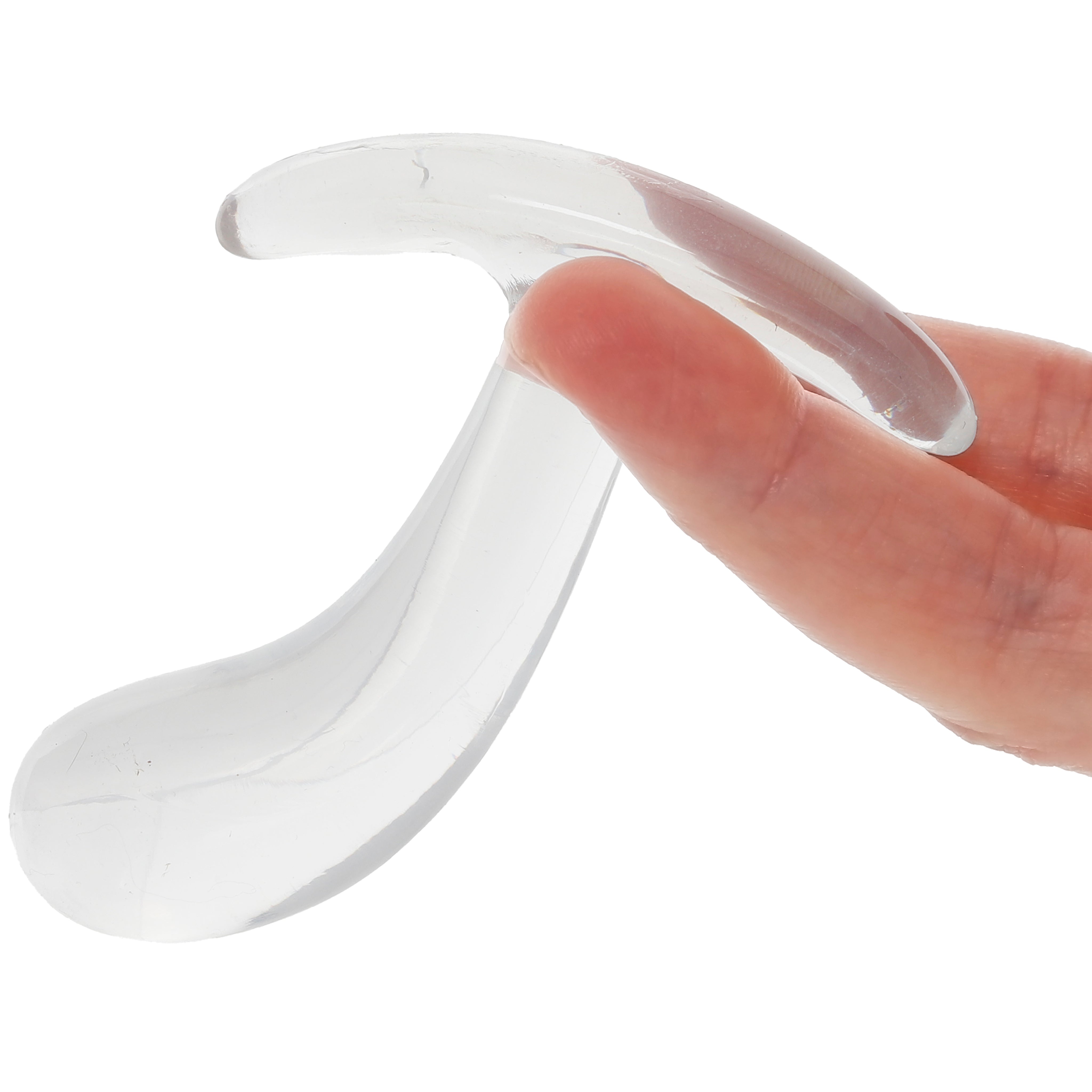 Crystal Jellies Curved Anal Trainer Set in Clear