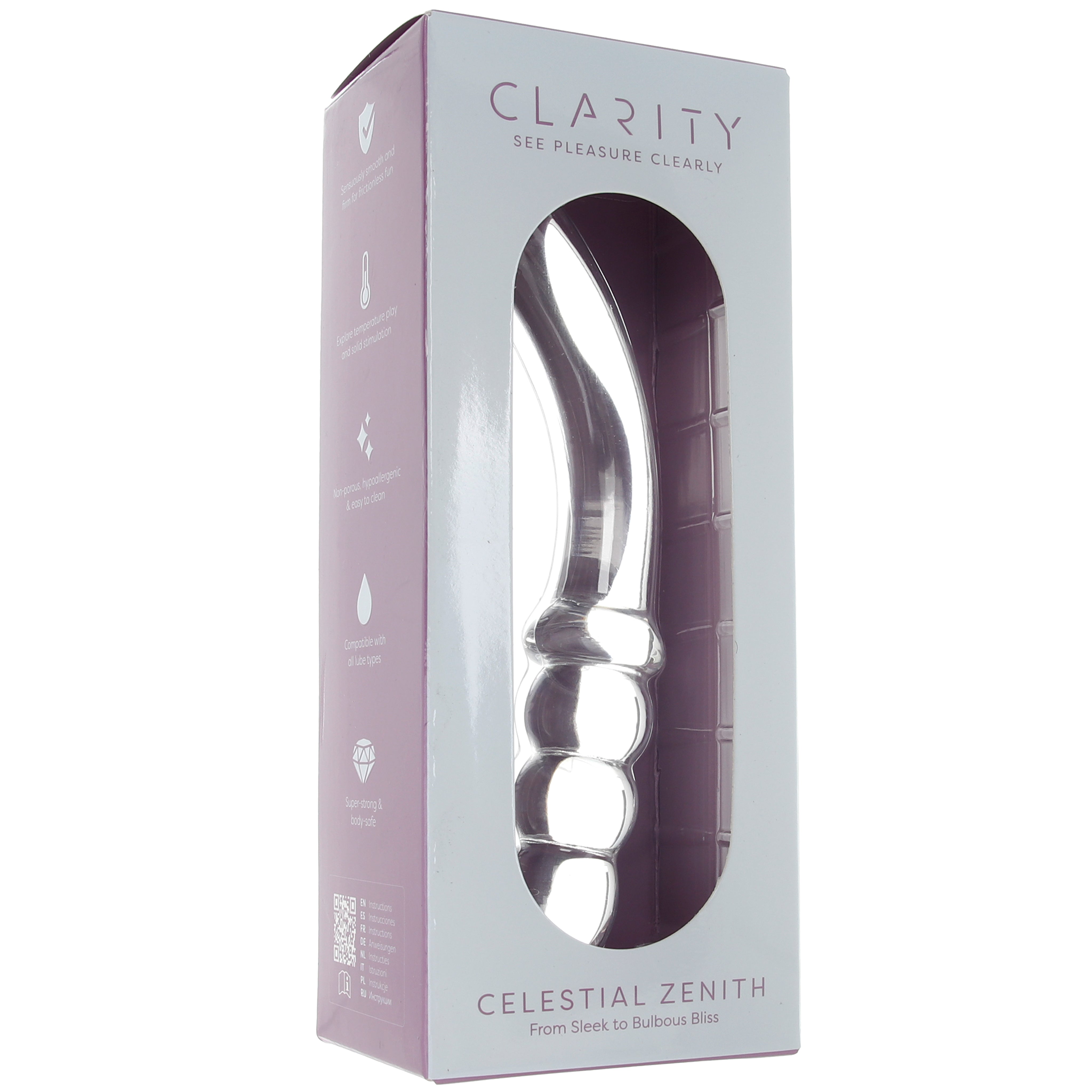 Clarity Celestial Zenith Double-Ended Glass Dildo