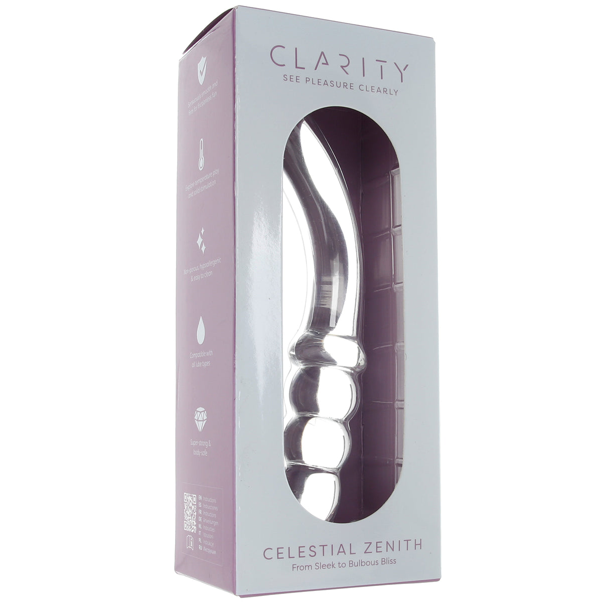 Clarity Celestial Zenith Double-Ended Glass Dildo