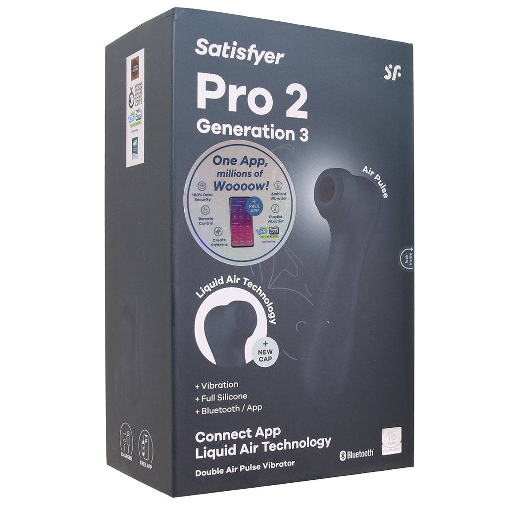 Satisfyer Satisfyer Pro 2 Gen 3 Double Air Pulse App Vibe in Grey - Vibrators - HoneyHugs Canada (View 9)