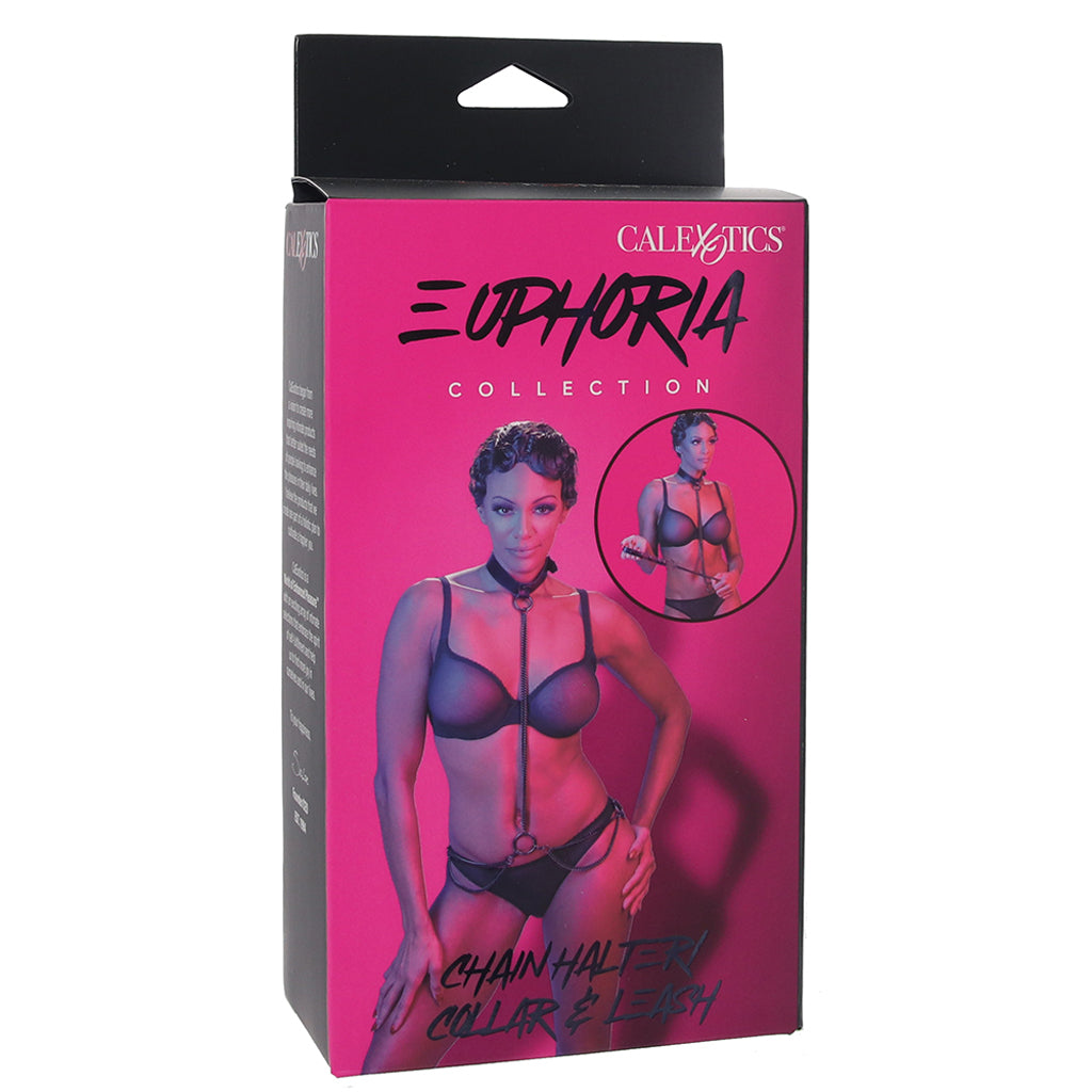 Euphoria Chain Collar & Leash: Luxurious BDSM Body Harness & Classic Fetish Set