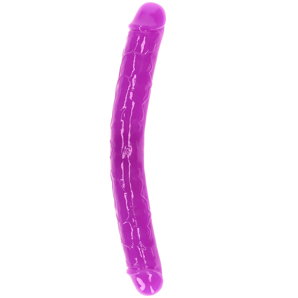 RealRock Glow In The Dark 12 Inch Double Dildo in Purple