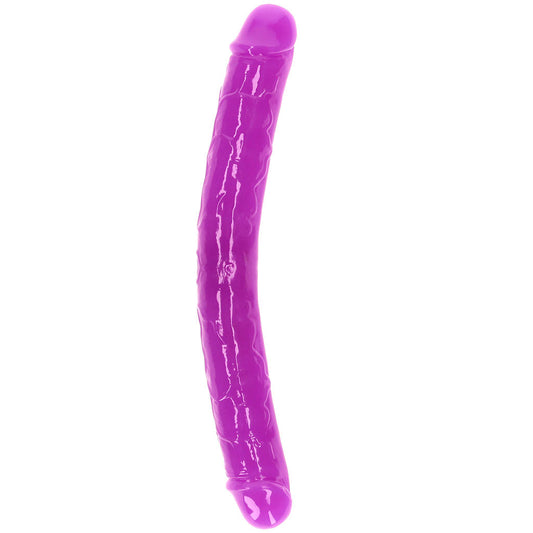RealRock Glow In The Dark 12 Inch Double Dildo in Purple
