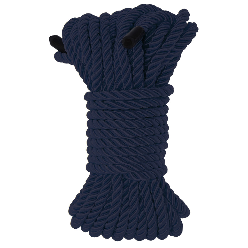 Bondage Couture Luxurious Blue Satin Rope - Velvet-Soft Restraints