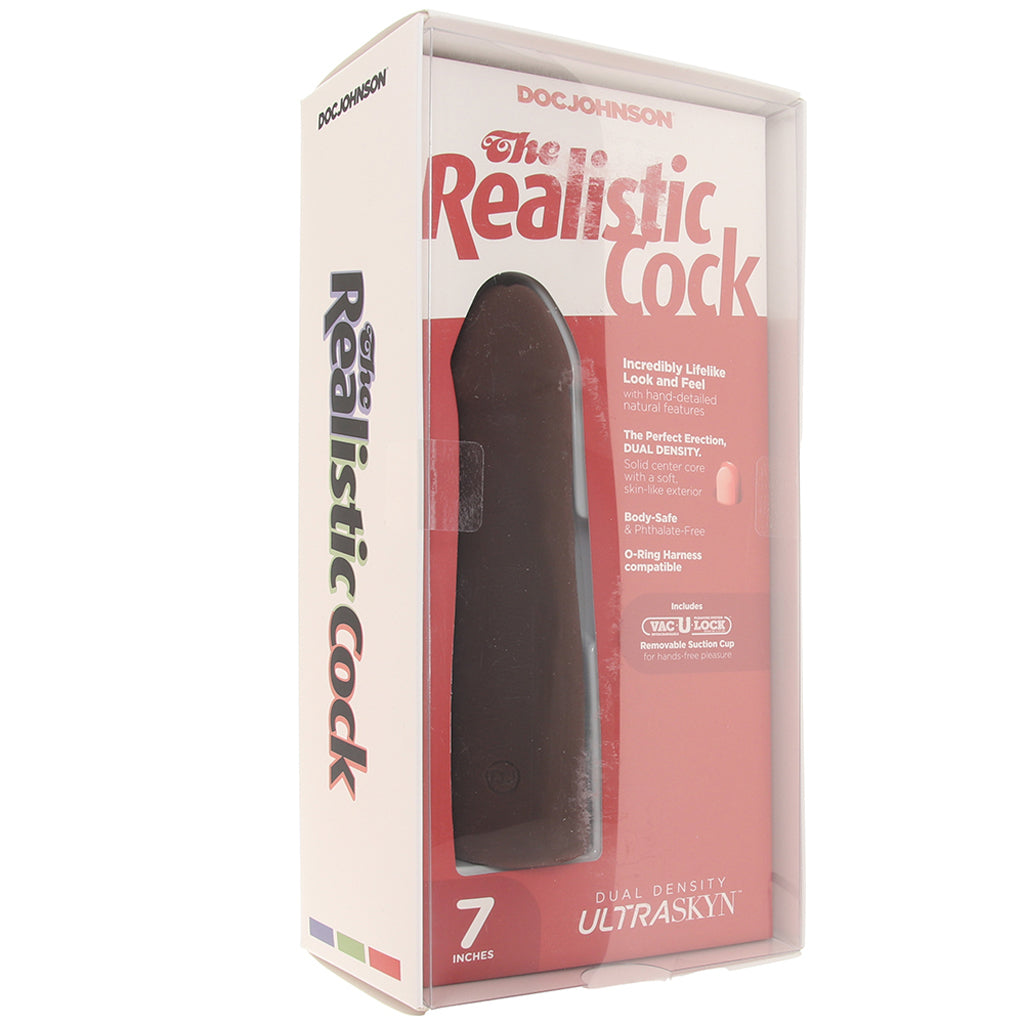 Doc Johnson The Realistic 7 Inch Cock in Chocolate - Vibrators - HoneyHugs Canada (View 6)