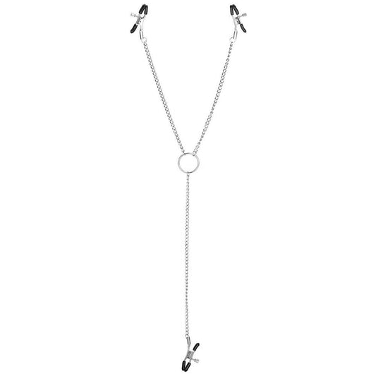 Unleash Desire: Triple Intimate Silver Clamps | Nipple & Clitoral Play
