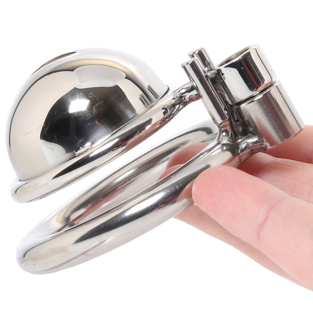 Lockmaster Inverted Micro Chastity Cage: Ultimate Stainless Steel Dominance