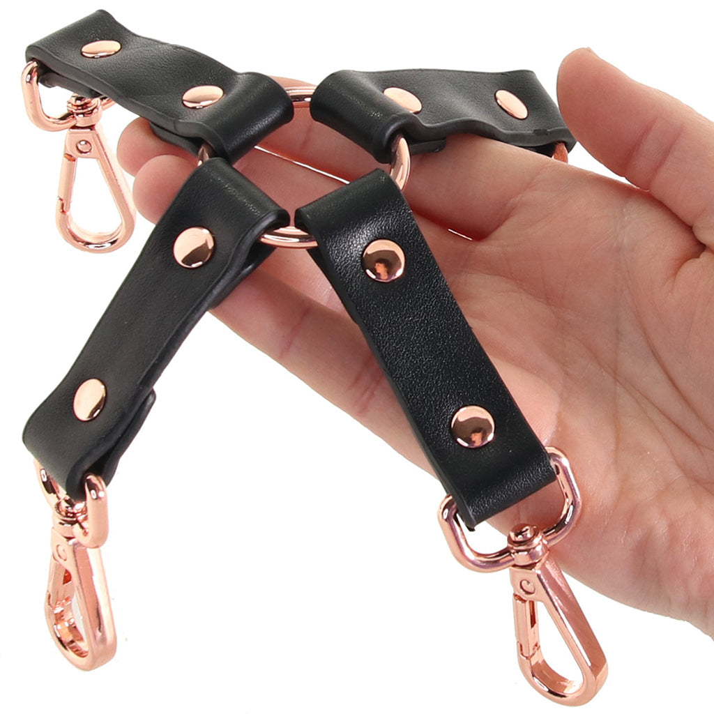 Bondage Couture Rose Gold Hogtie: Exquisite Control & Elegant Restraint