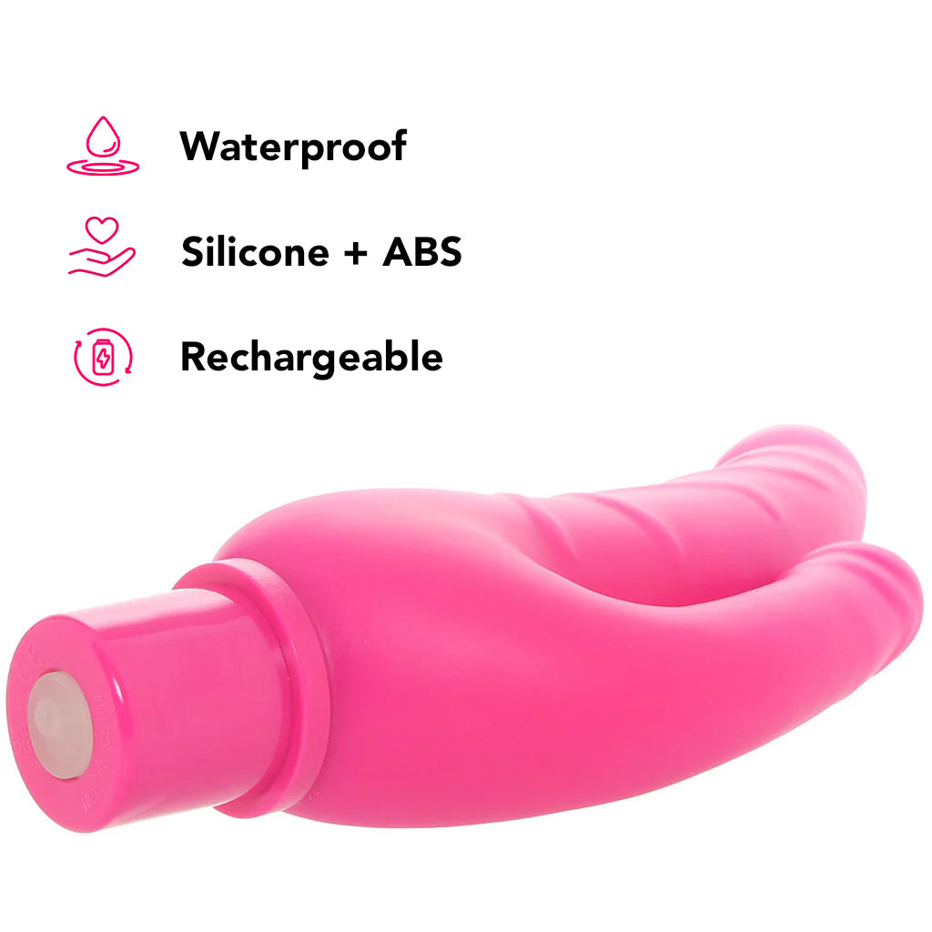 Power Stud Rechargeable Over & Under Vibe in Pink