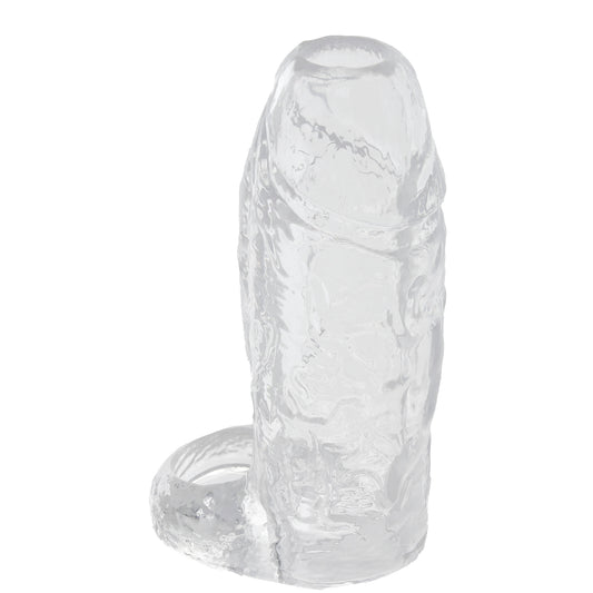 TitanMen 5 Inch Cock Sleeve with Ball Strap in Clear
