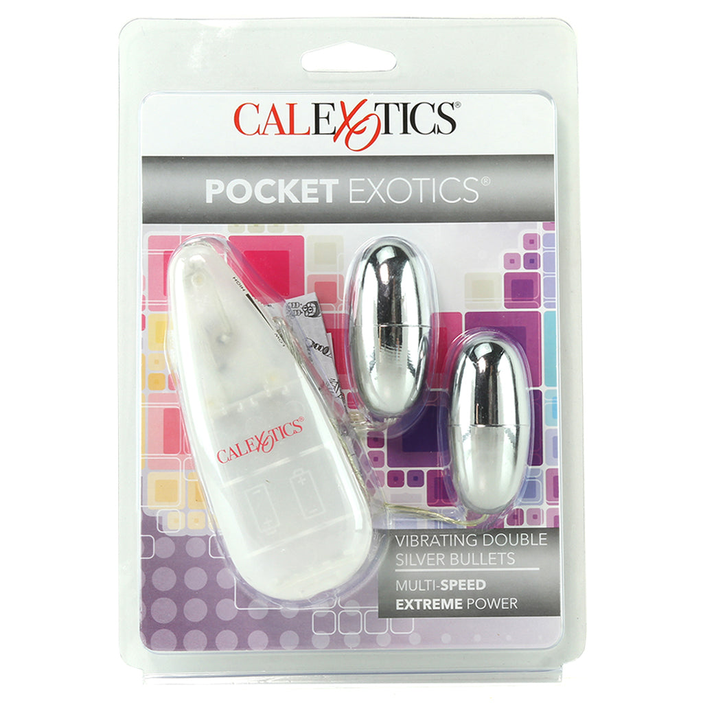 CalExotics Pocket Exotics Double Silver Bullets Vibe - Vibrators - HoneyHugs Canada (View 6)