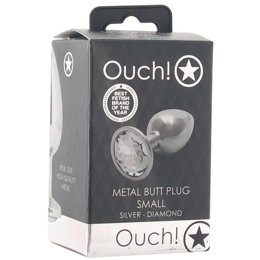 Ouch! Round Gem Silver Plug in Small