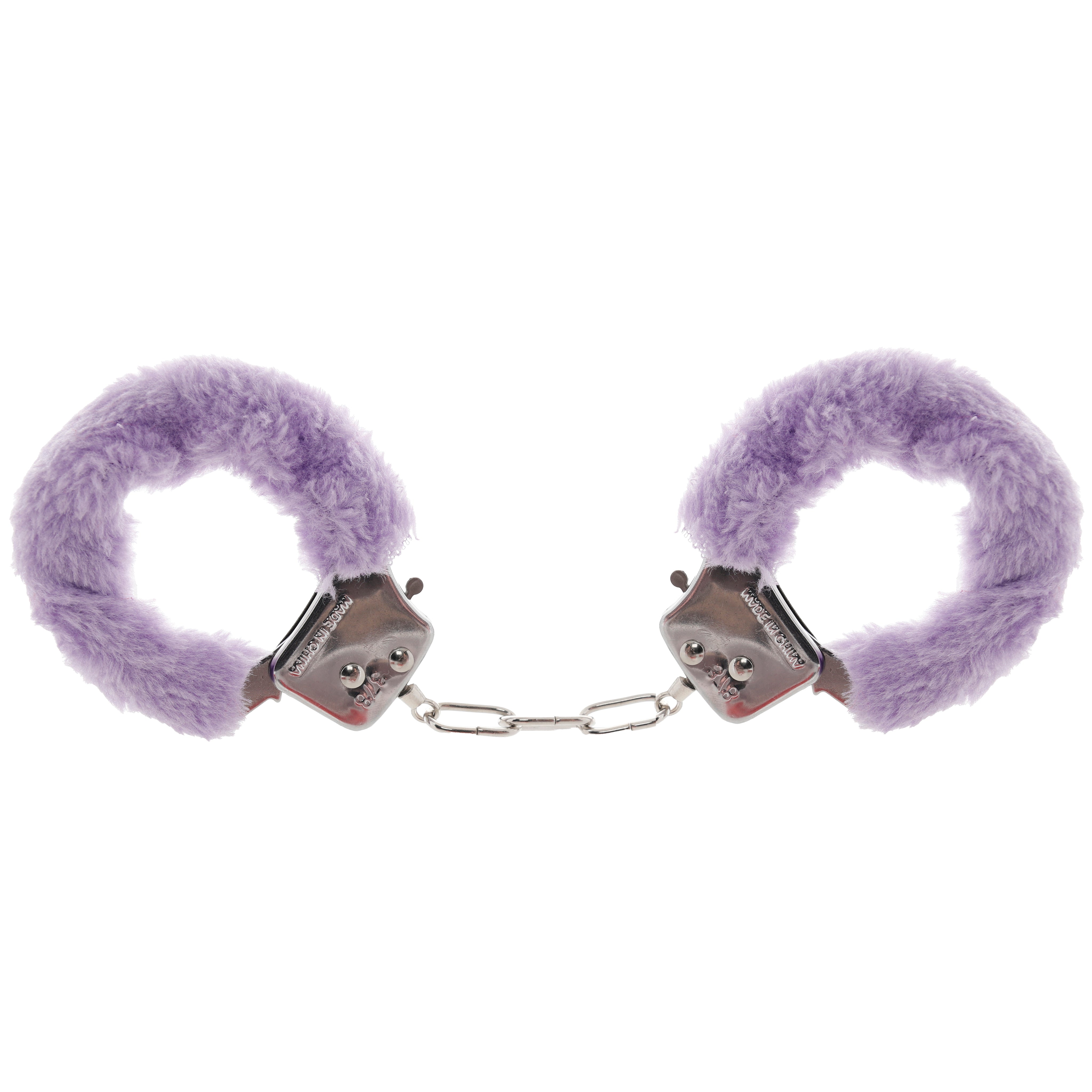 Furry Hand Cuffs in Lavender