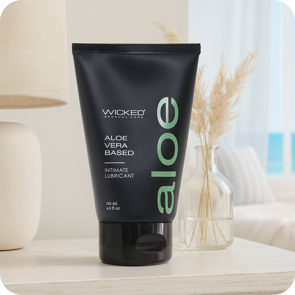 Wicked Sensual Care: Luxurious Organic Aloe Vera Water-Based Lube | Hydrating & Hypoallergenic | 4oz