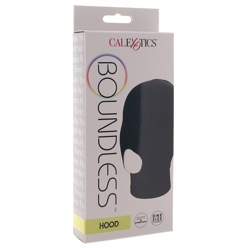 Boundless Open Mouth Hood: Seductive Black Stretch Mask for Intimate Play