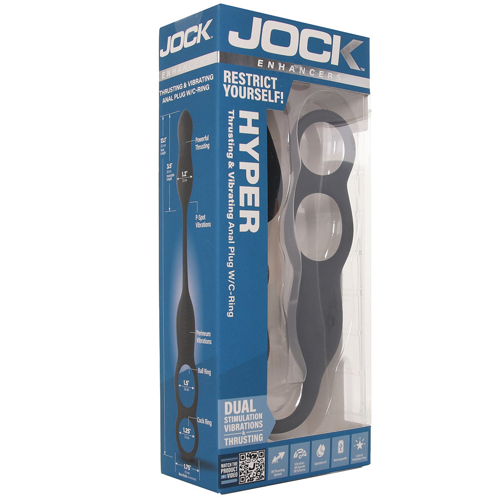 JOCK Jock Hyper Thrusting Anal Plug with Cock Ring - Vibrators - HoneyHugs Canada (View 9)