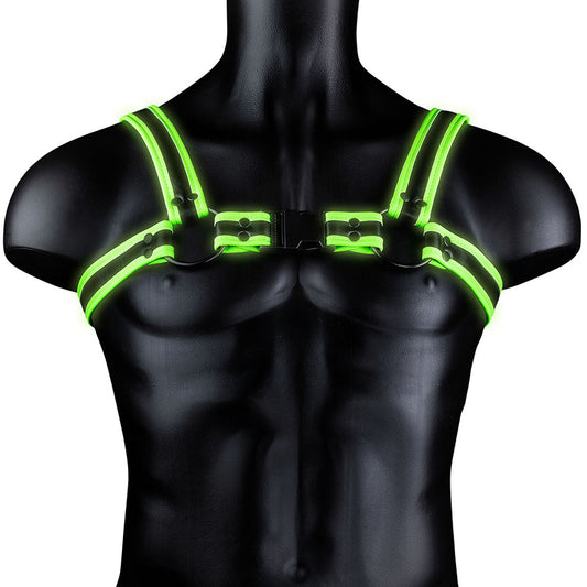 Ouch! Luminous Bulldog Buckle Harness – Glow-in-the-Dark Play & Statement Wear