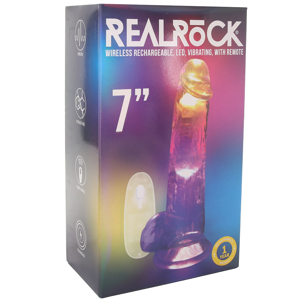 RealRock RealRock 7 Inch Light Up Vibrating Ballsy Dildo - Vibrators - HoneyHugs Canada (View 9)