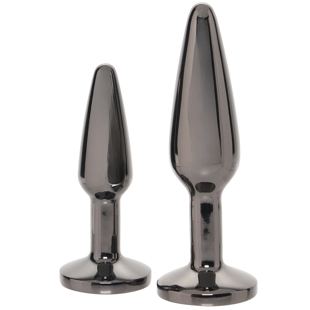 Rear Assets 2 Piece Butt Plug Kit in Gunmetal