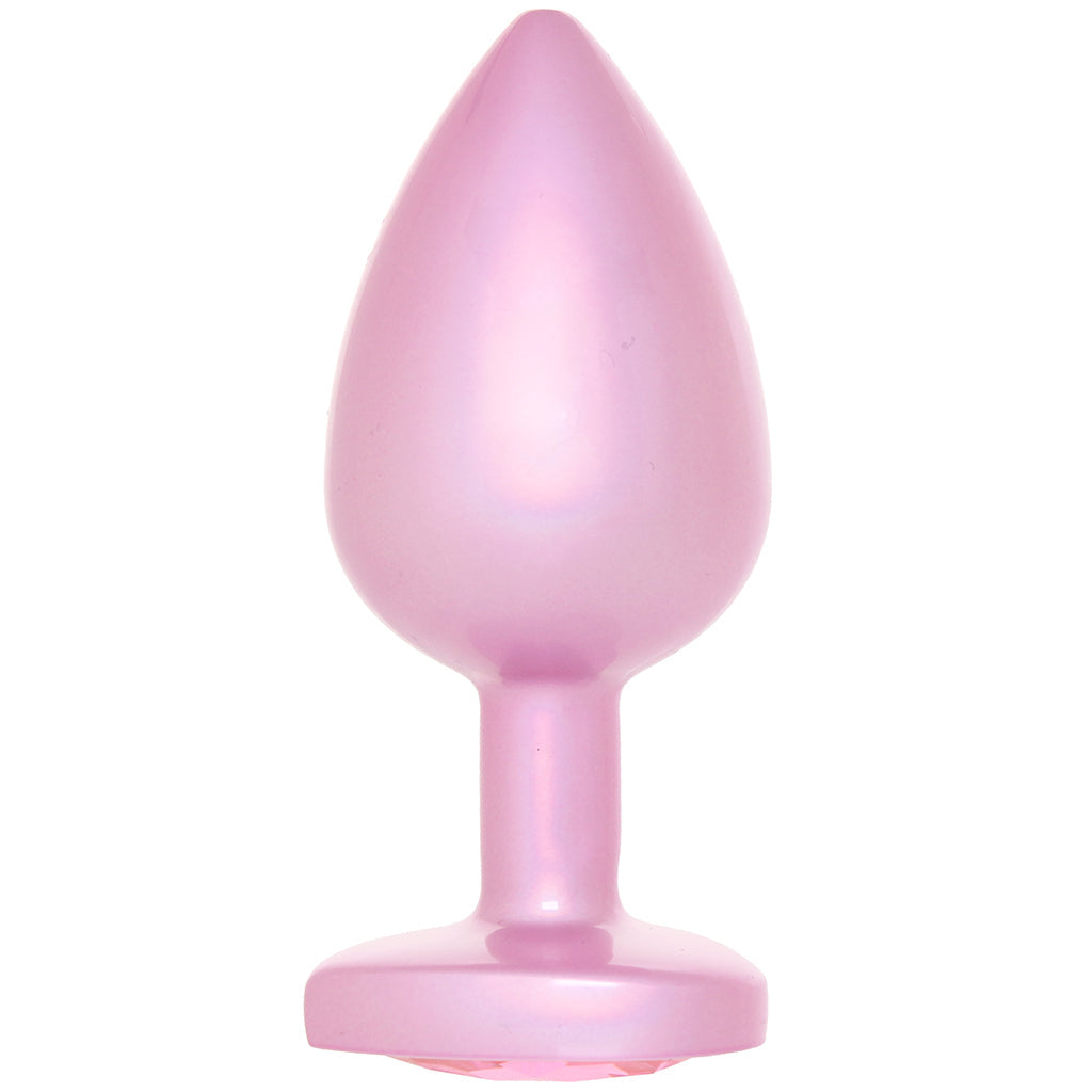 Booty Bling Pink Metal Jewelled Butt Plug in Large