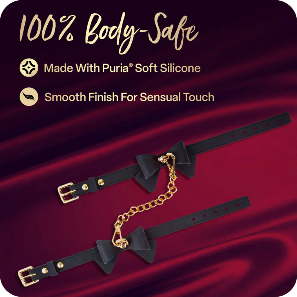 Temptasia Ardor Silicone Bows Wrist & Ankle Cuff Set