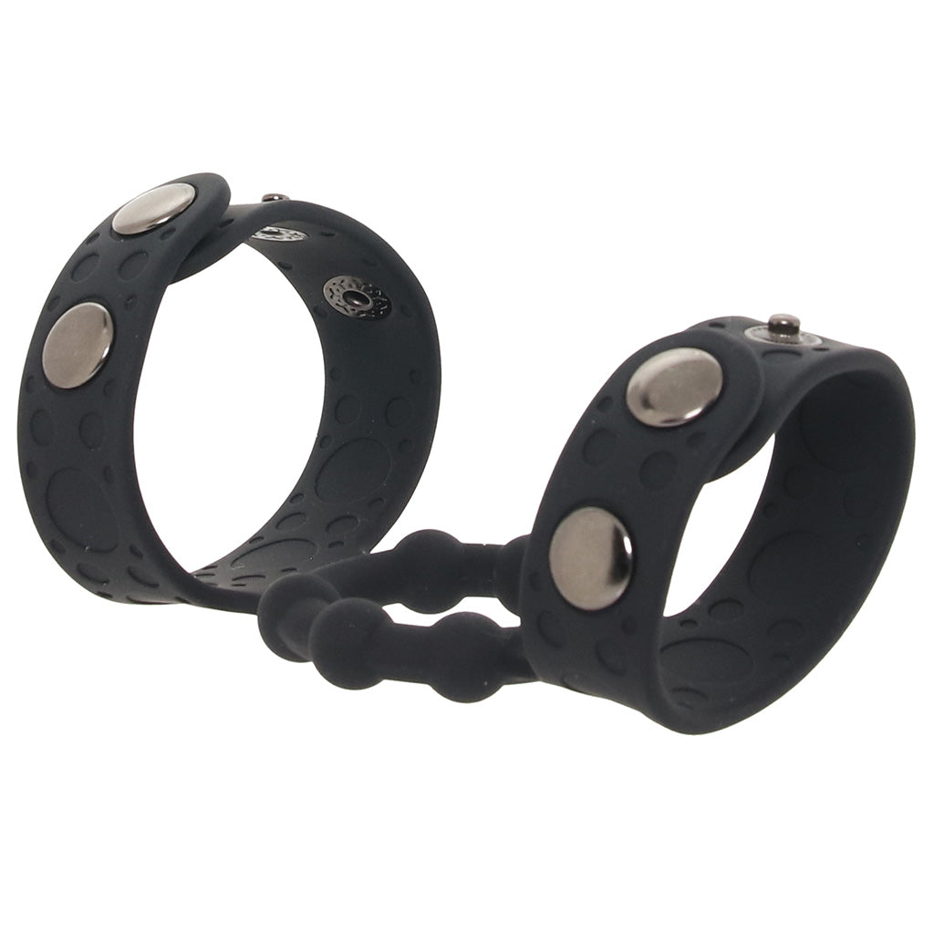 Elevate Every Sensation: Magic Beaded Cock Ring with Adjustable Ball Straps