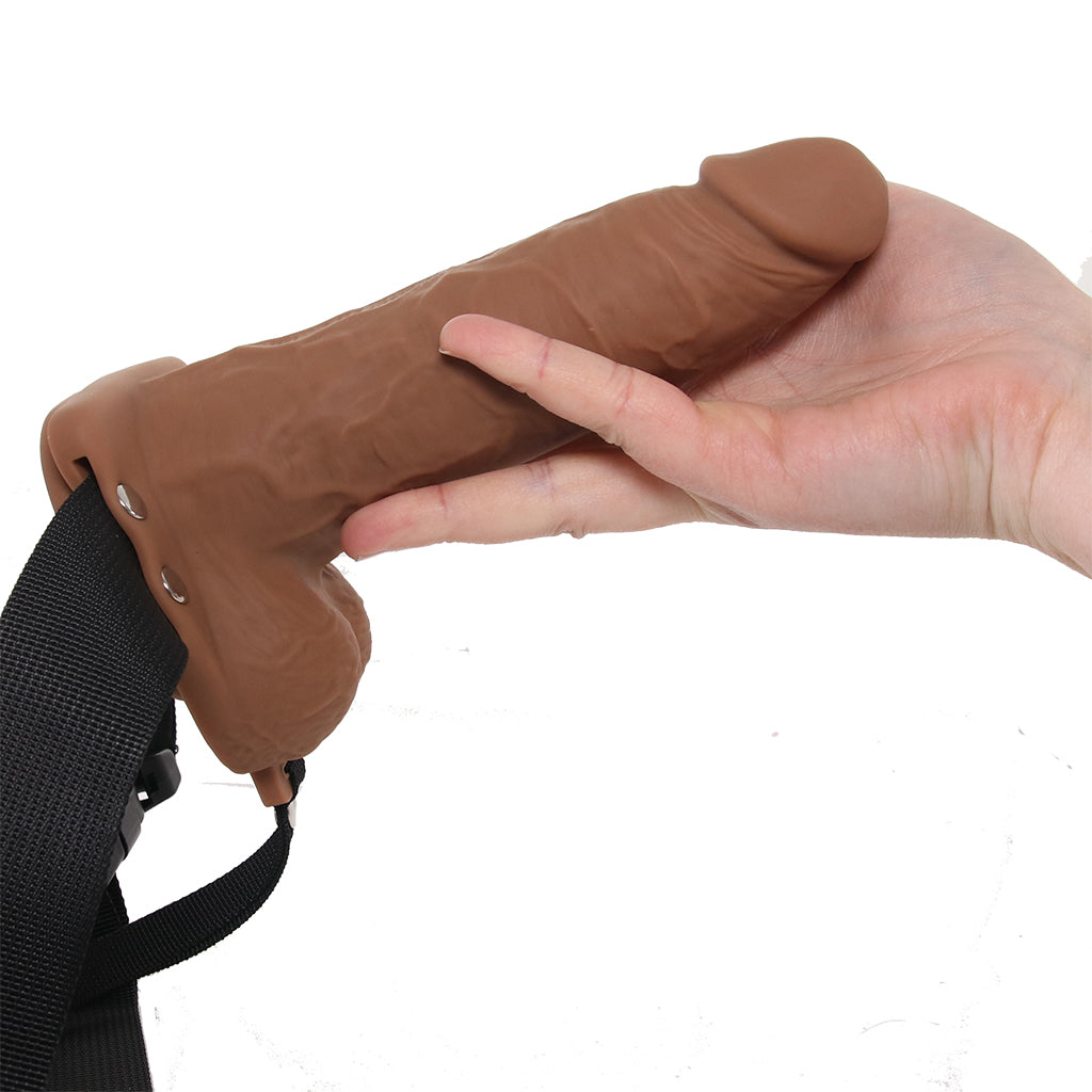 Fantasy X-tensions 6 Inch Hollow Strap-On Vibe in Brown