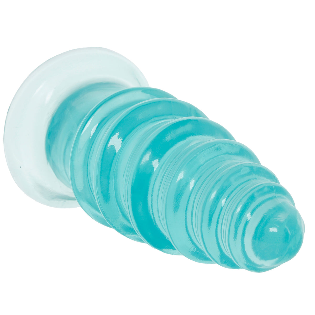 Crystal Jellies 6 Inch Anal Twist Butt Plug in Teal