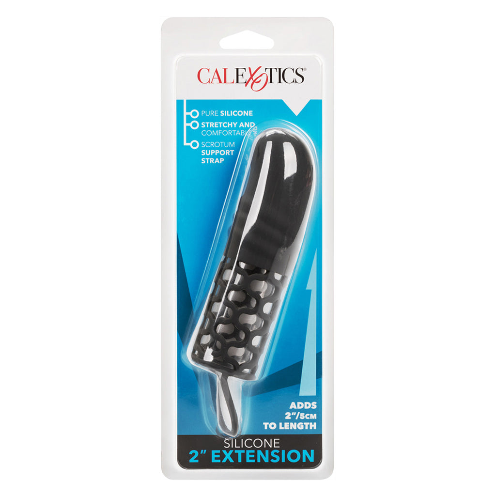 CalExotics Black Silicone 2-Inch Extension: Elevate Your Pleasure & Performance