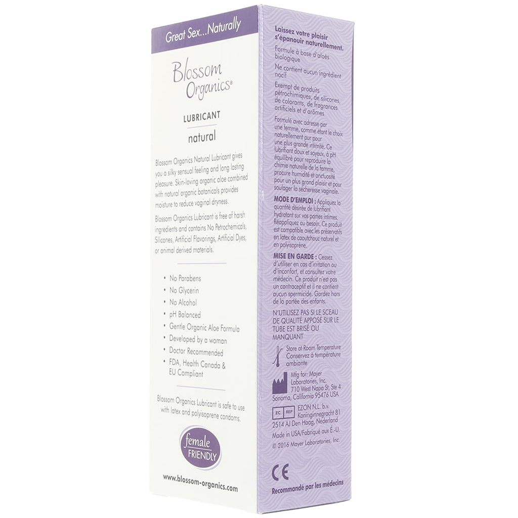 Blossom Organic Natural Lube in 2.5oz/75ml