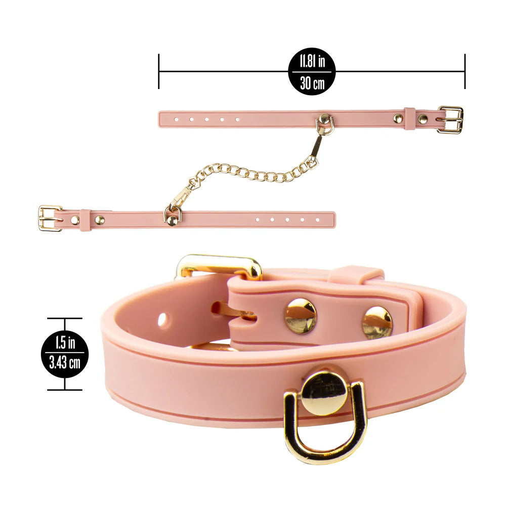 Temptasia Ardor Silicone Wrist & Ankle Restraint Set in Pin