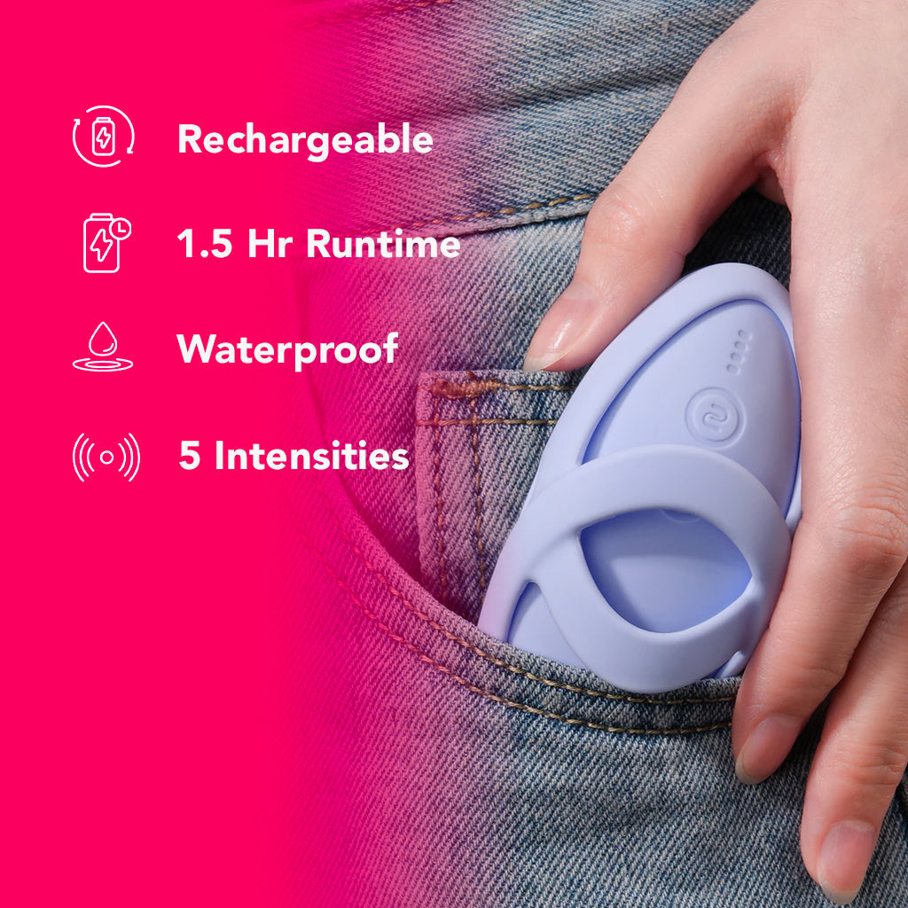 Echo 2 Flexible Panty and Finger Vibe in Sky Blue