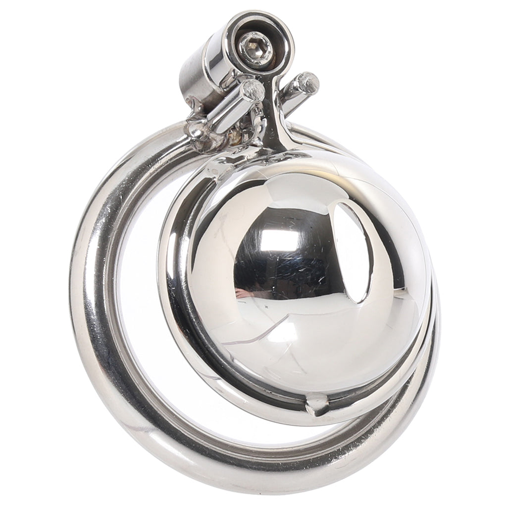 Lockmaster Inverted Micro Chastity Cage: Ultimate Stainless Steel Dominance