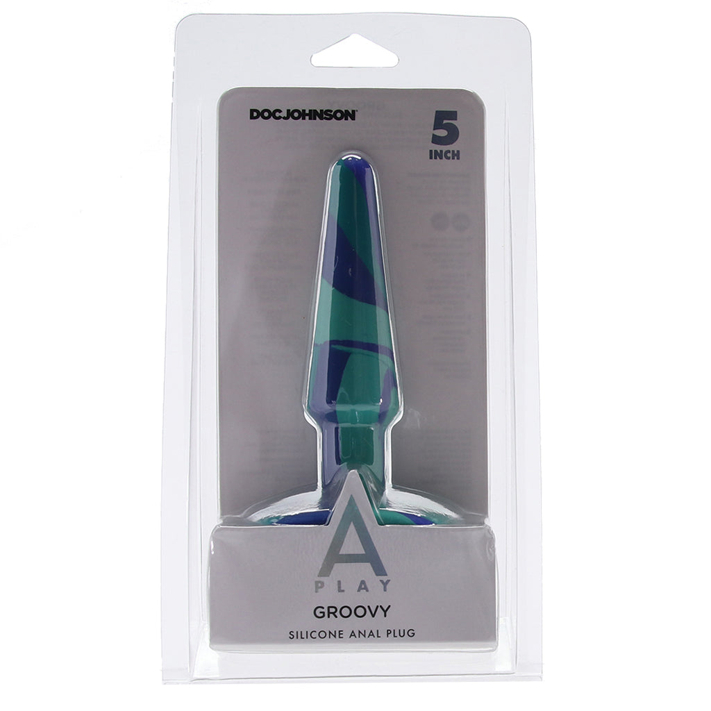 A-Play Groovy 5 Inch Anal Plug in Ocean