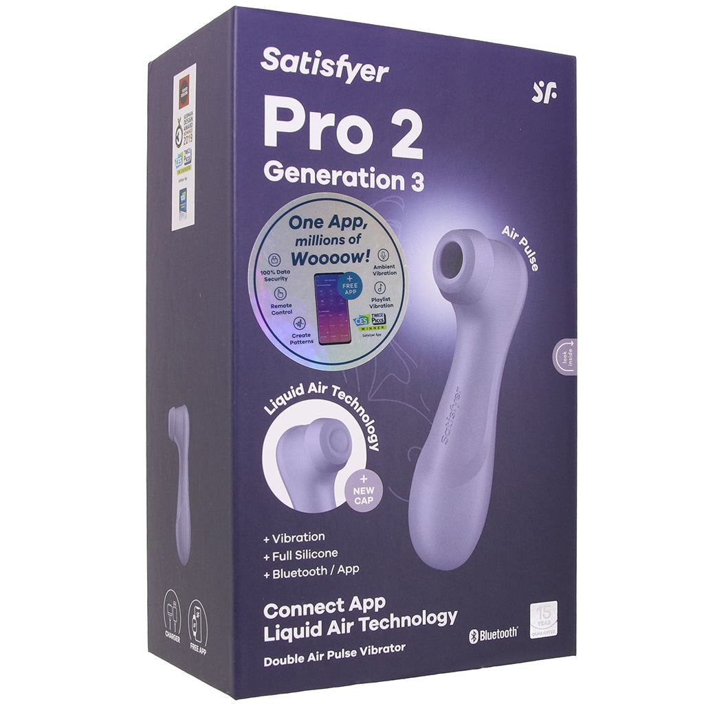 Satisfyer Satisfyer Pro 2 Gen 3 Double Air Pulse App Vibe in Lilac - Vibrators - HoneyHugs Canada (View 9)