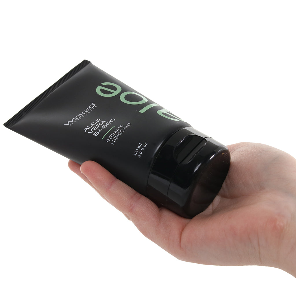 Wicked Sensual Care: Luxurious Organic Aloe Vera Water-Based Lube | Hydrating & Hypoallergenic | 4oz