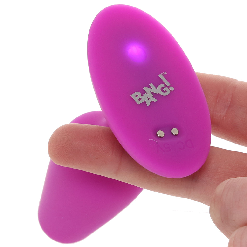 Bang! Bang! Vibrating Silicone Butt Plug in Purple - Vibrators - HoneyHugs Canada (View 5)
