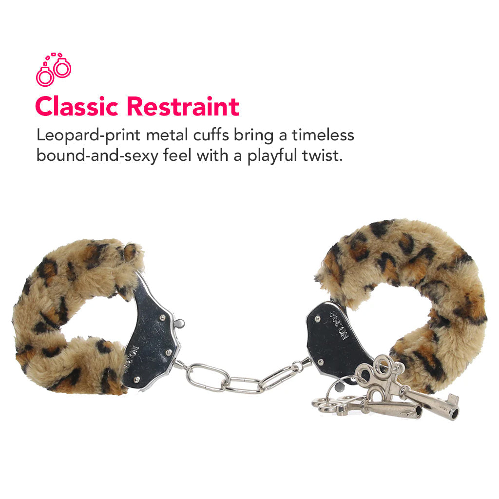 Temptasia Beginner Fuzzy Cuffs in Leopard